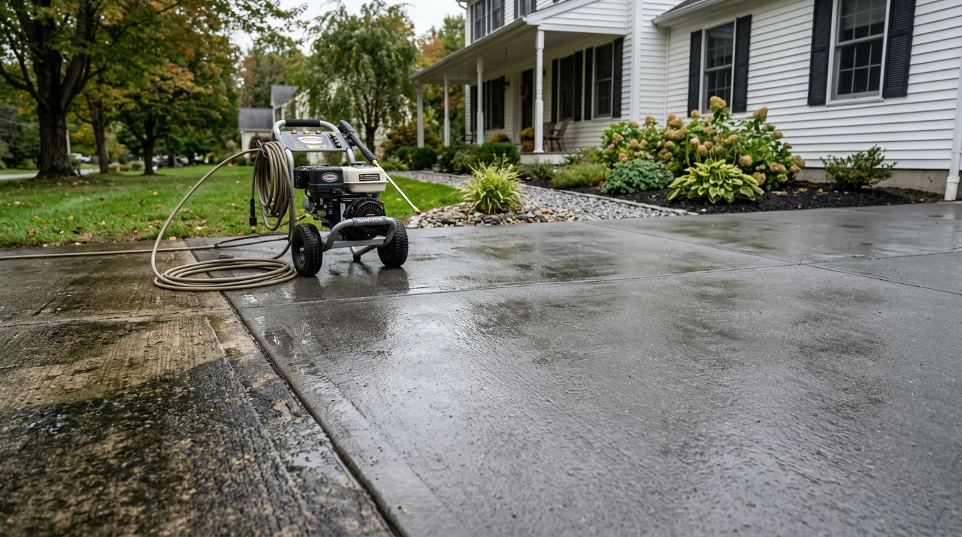 Power washing cleaning exterior home siding